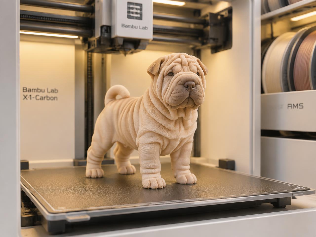 Mini-Pei-Figur im 3D-Drucker